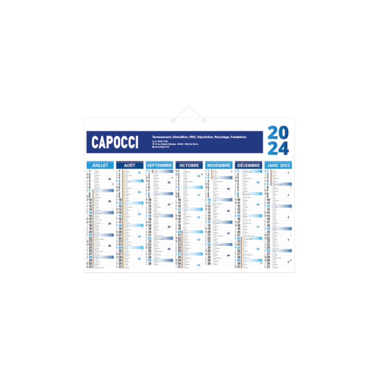 CALENDRIER BANCAIRE 270x208